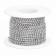 Стразовая цепочка Ц21 серебро металлик 2мм цена за 1метр Стразовая цепочка Ц21 серебро металлик 2мм цена за 1метр