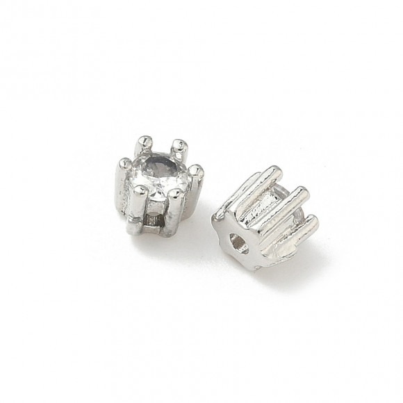 LUX Шатон Cubic Zirconia 5х4мм родий цена за 1шт LUX Шатон Cubic Zirconia 5х4мм родий цена за 1шт