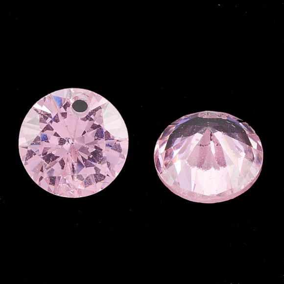 LUX Подвеска 6мм Cubic Zirconia фианит розовый цена за 4шт LUX Подвеска 6мм Cubic Zirconia фианит розовый цена за 4шт
