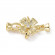 LUX Застежка цветок 16х15мм позолота 18К с фианитами цена за 1шт LUX Застежка цветок 16х15мм позолота 18К с фианитами цена за 1шт
