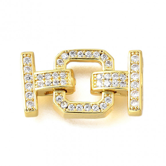 LUX Застежка браслетная 18х15х5мм позолота 18К с фианитами цена за 1шт LUX Застежка браслетная 18х15х5мм позолота 18К с фианитами цена за 1шт
