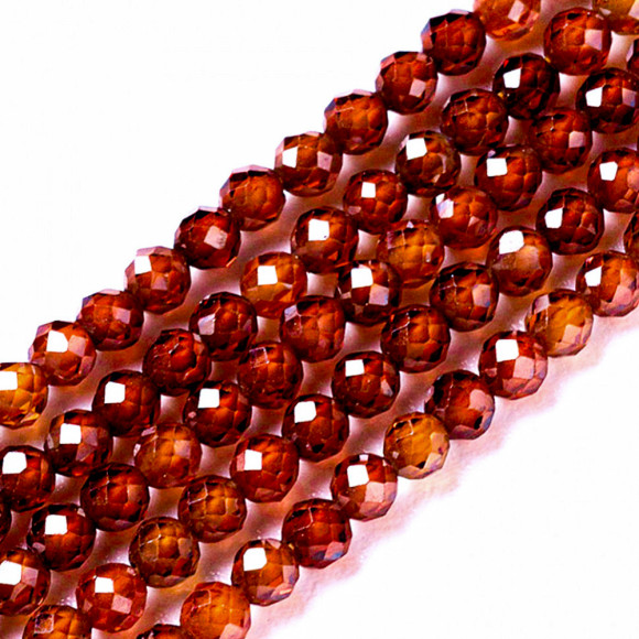 Cubic Zirconia бусины фианит 2мм темный топаз цена за нить ~178шт 