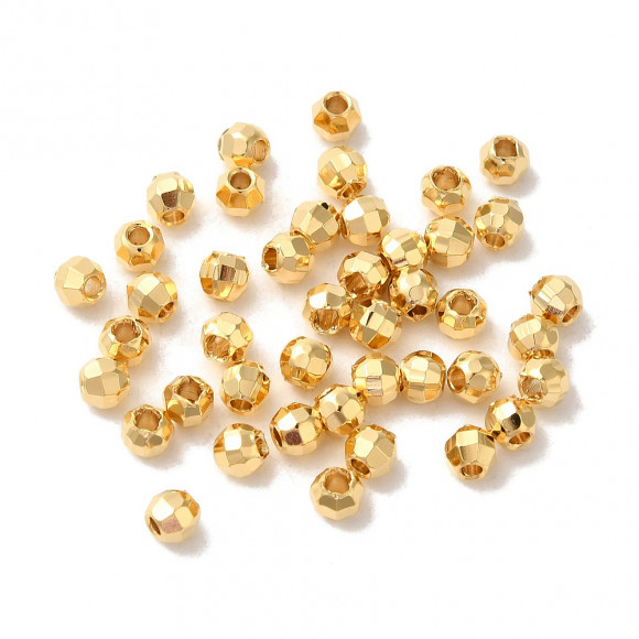 LUX Разделительные бусины 3мм позолота 18К цена за 20шт LUX Разделительные бусины 3мм позолота 18К цена за 20шт