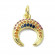 LUX Подвеска лунница 15х13мм позолота 18К с фианитами цена за 1шт